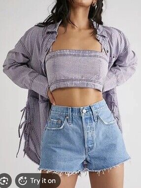 FP We The Free Game Set Match Button Front & Crop Top